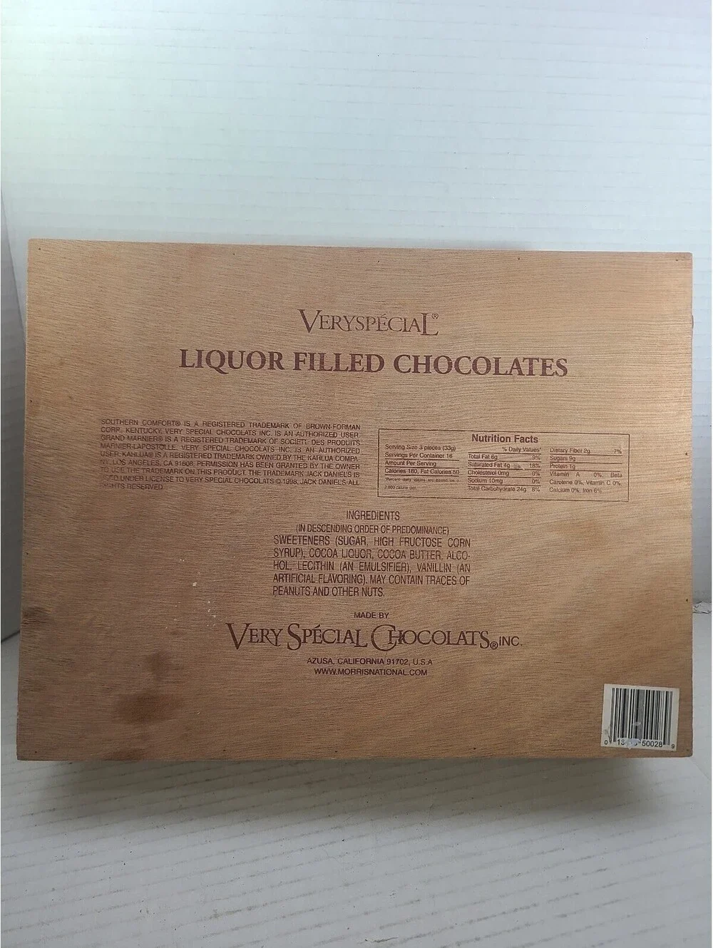 Collectible Wooden Jack Daniel Kahlua Southern Comfort Grand Marnier Hinged Box